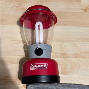 Coleman Red and Gray LED Lantern